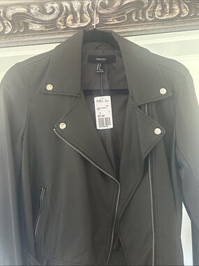 Forever 21 Olive Green Asymmetrical Moto Jacket